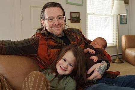 Andrew with his two sons