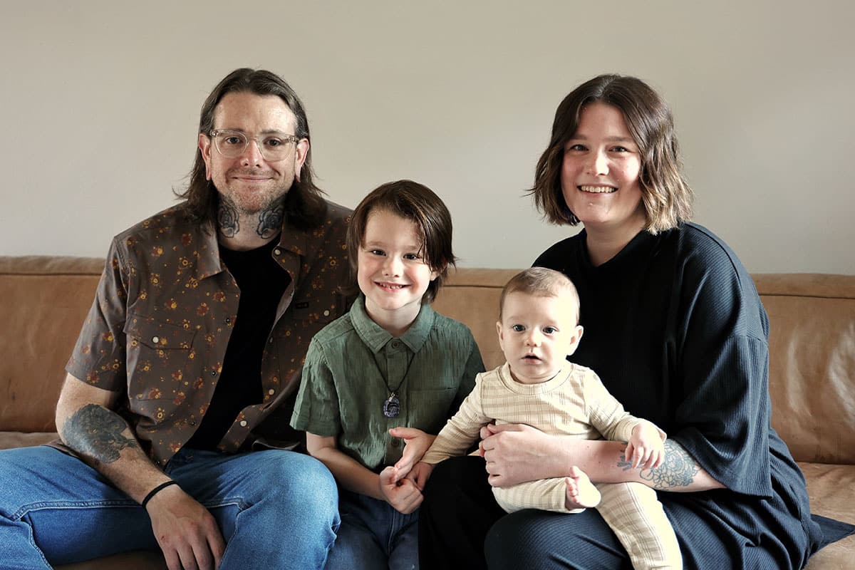 Andrew and Rebecca with their sons are hoping to adopt another child