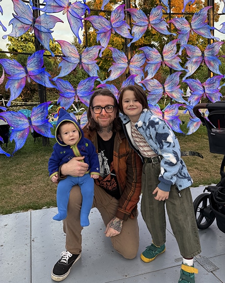 Andrew and sons at the butterfly park